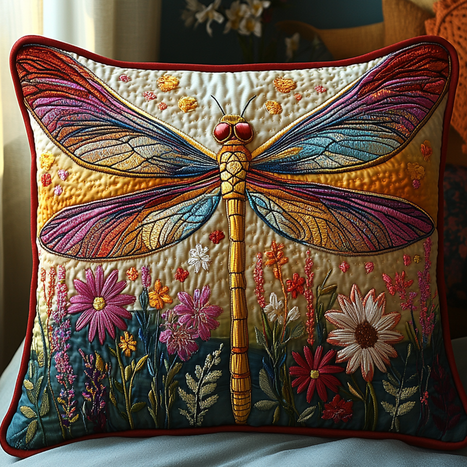 Celestial Dragonfly Quilted Pillow Case NCU0DV4888