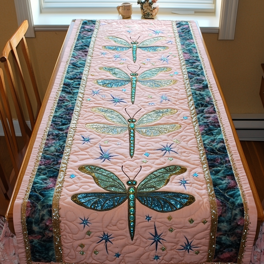 Celestial Dragonfly Quilted Table Runner NCU0DK8778