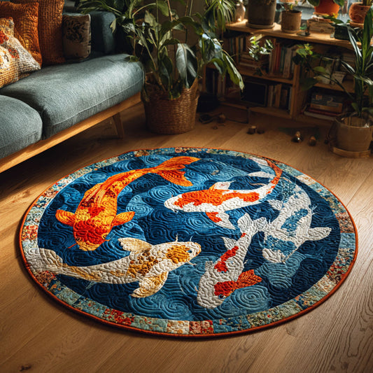 Celestial Flow Quilted Round Mat NCU0TV274