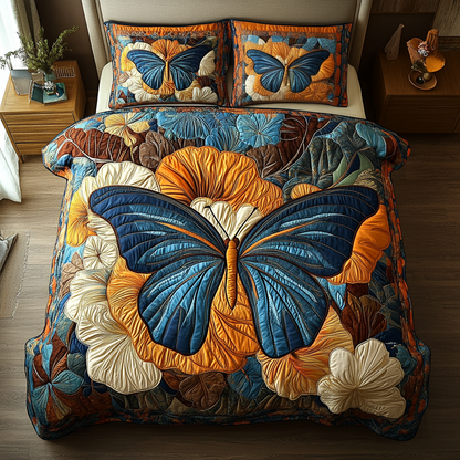 Celestial Flutter 3-Piece Quilted Bedding Set NCU0DK5091