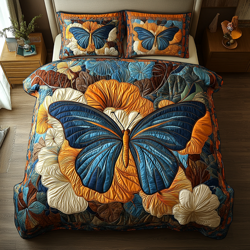 Celestial Flutter 3-Piece Quilted Bedding Set NCU0DK5091