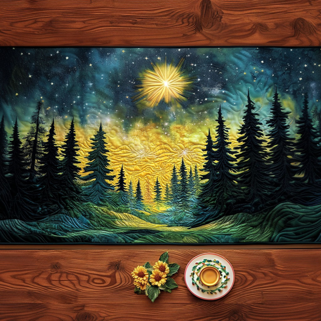 Celestial Forest Glow Quilted Table Runner NCU0NT7079