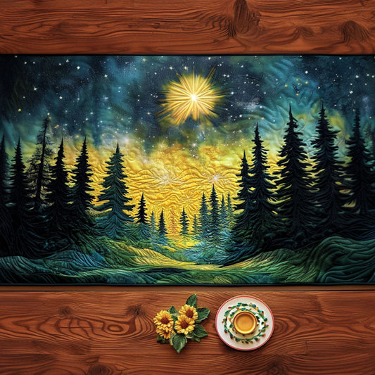 Celestial Forest Glow Quilted Table Runner NCU0NT7079
