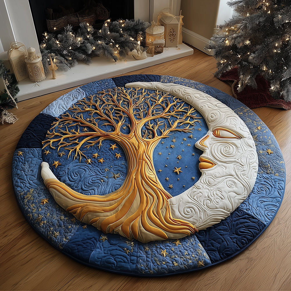 Celestial Garden Quilted Round Mat NCU0TH3325