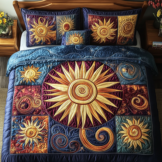 Celestial Glow 3-Piece Quilted Bedding Set NCU0VH2928