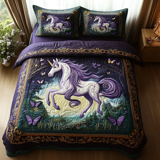 Celestial Horn 3-Piece Quilted Bedding Set NCU0DV2282