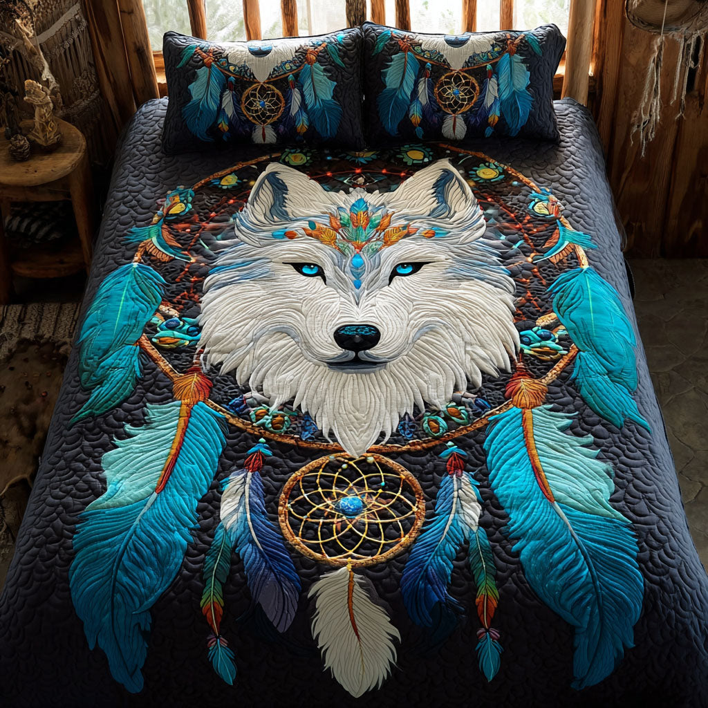 Celestial Howl 3-Piece Quilted Bedding Set NCU0PT9832