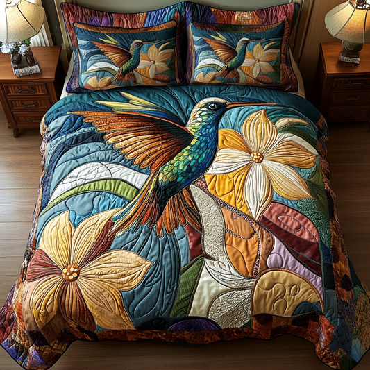 Celestial Hummer 3-Piece Quilted Bedding Set NCU0DK5349