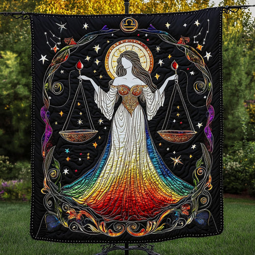 Celestial Libra Goddess Quilted Blanket NCU0NT5831