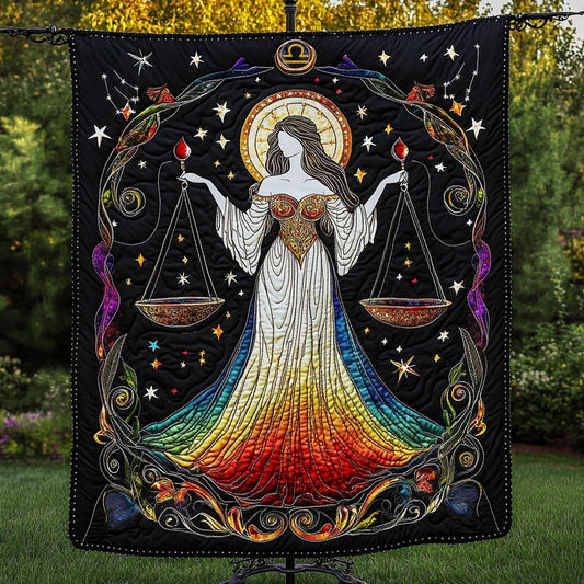 Celestial Libra Goddess Quilted Blanket NCU0NT5831