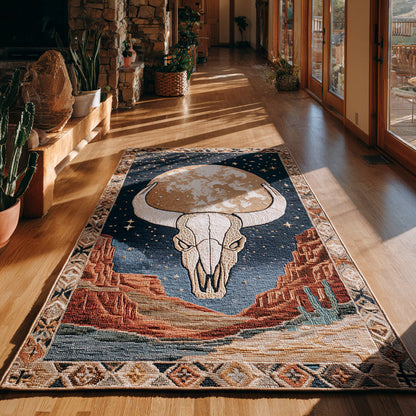 Celestial Longhorn Night Area Rug NCU0HH1549