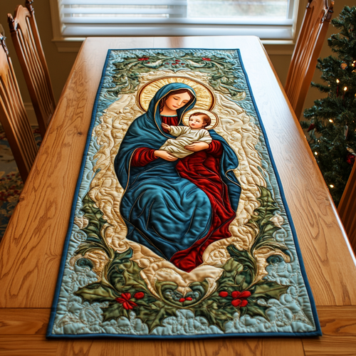 Celestial Mother and Child Quilted Table Runner NCU0DK1673