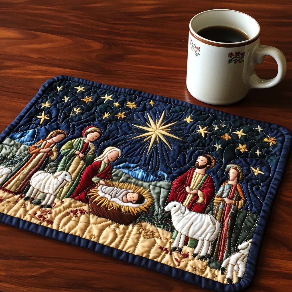 Celestial Nativity Quilted Placemat NCU0NT1474