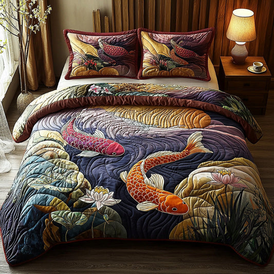 Celestial Pond 3-Piece Quilted Bedding Set NCU0DV6899