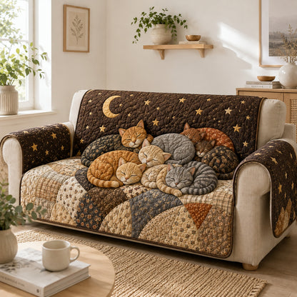 Celestial Purr Harmony Quilted Sofa Cover NCU0VL3926