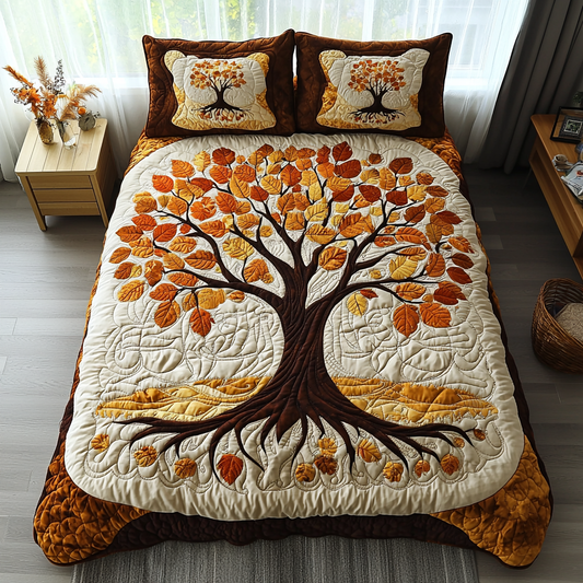 Celestial Roots 3-Piece Quilted Bedding Set NCU0DV6006