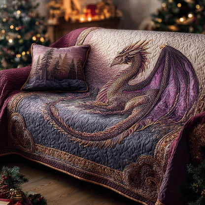 Celestial Serpent Quilted Sofa Cover NCU0DV8505