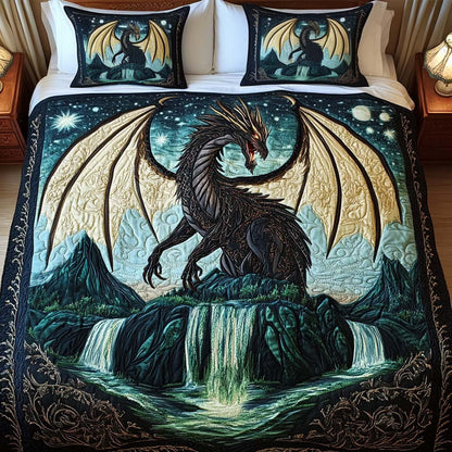 Dragon 3-Piece Quilted Bedding Set NCU0VT194