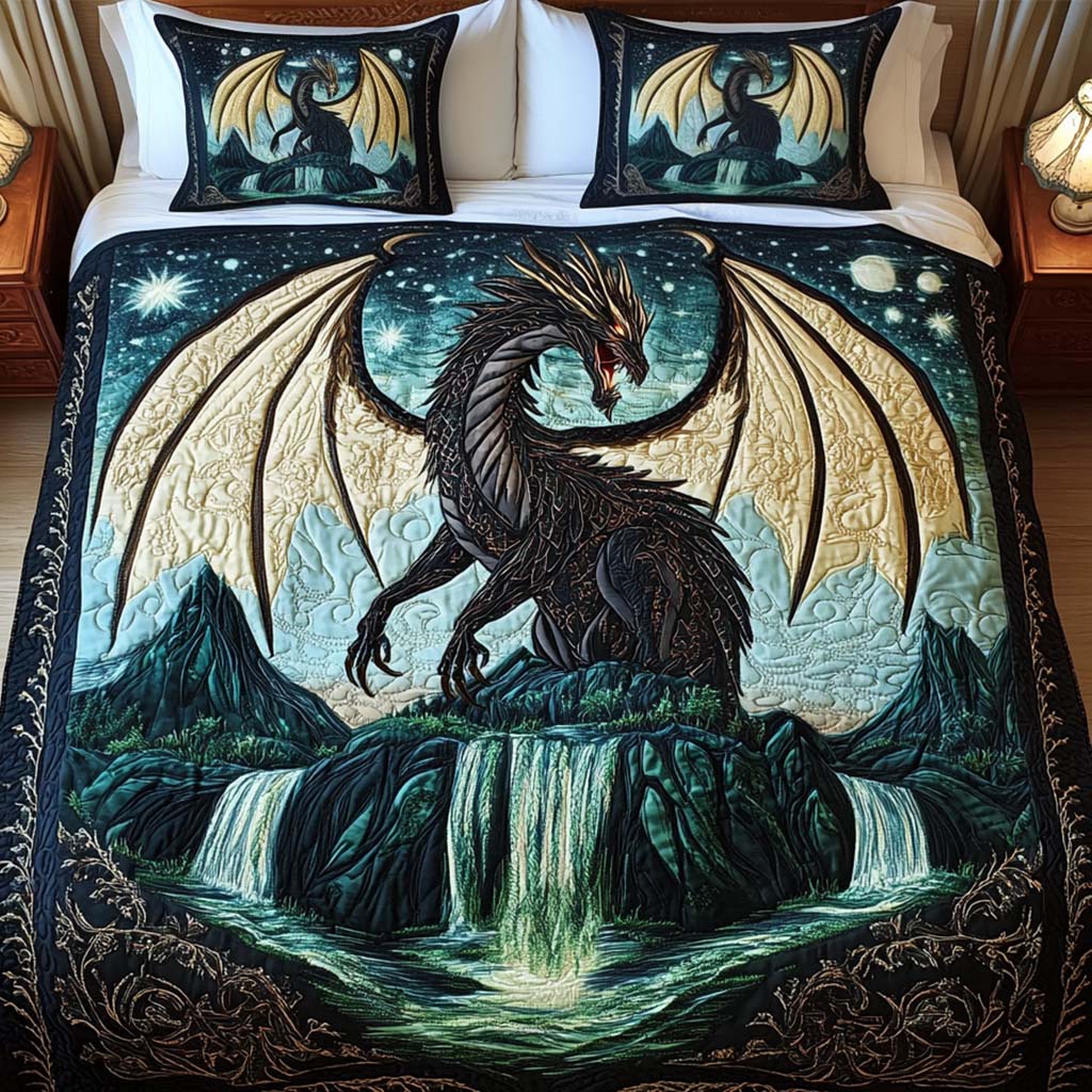 Celestial Shadow 3-Piece Quilted Bedding Set NCU0NT2186