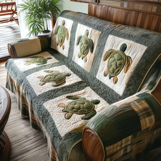 Celestial Shell Quilted Sofa Cover NCU0PT9687