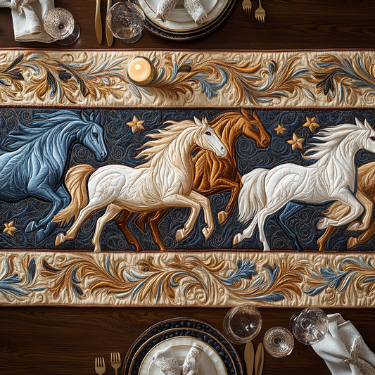 Celestial Stallions Quilted Table Runner NCU0VH2403