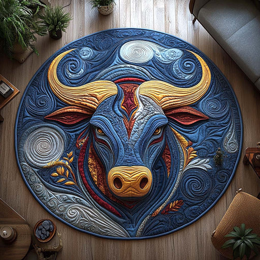 Celestial Taurus Quilted Round Mat NCU0XD332