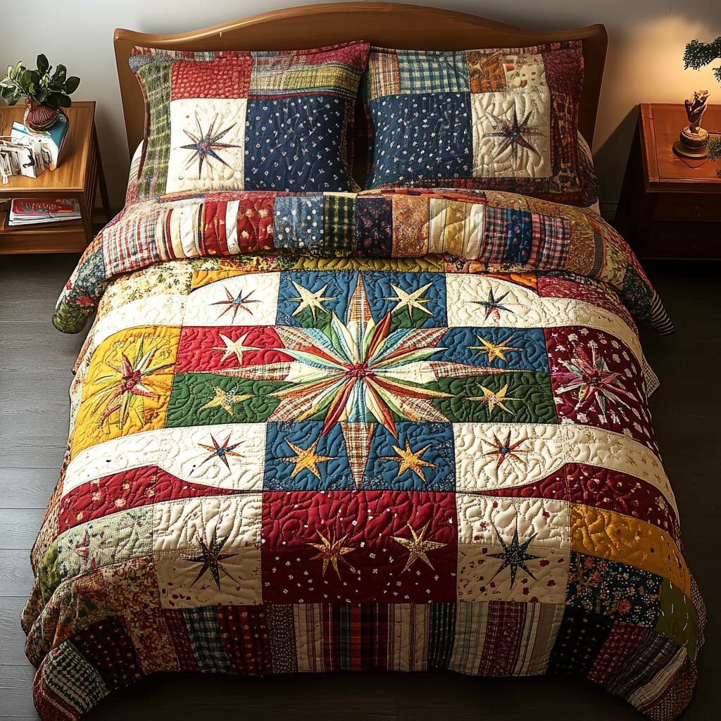 Celestial Threads 3-Piece Quilted Bedding Set NCU0VH3695 – Vantique