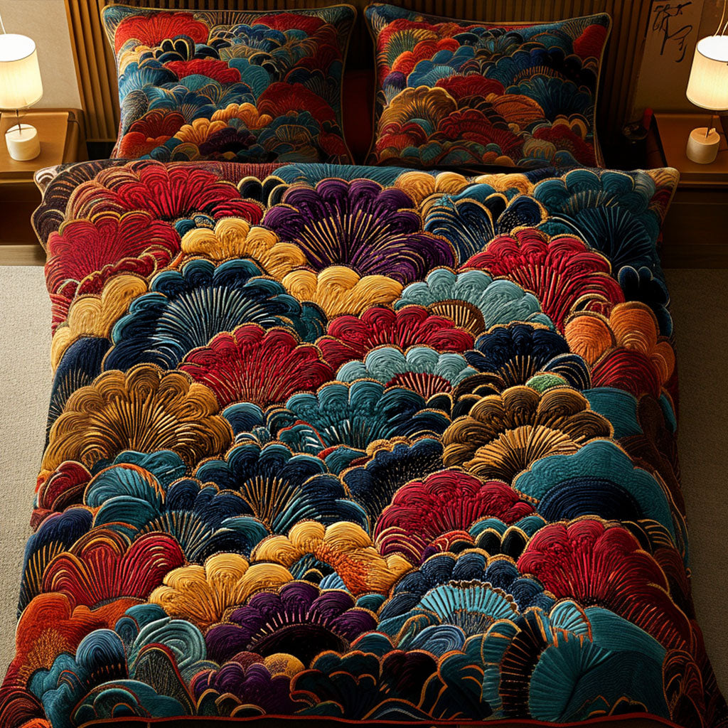 Celestial Tide 3-Piece Quilted Bedding Set NCU0NT7115