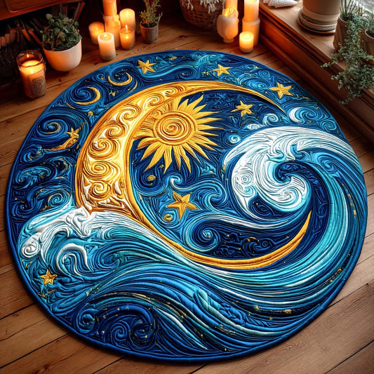 Celestial Tide Quilted Round Mat NCU0XD547