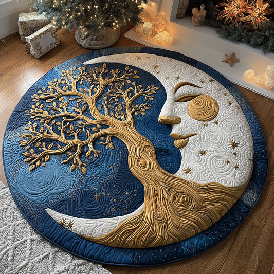 Celestial Tree Quilted Round Mat NCU0TH3328