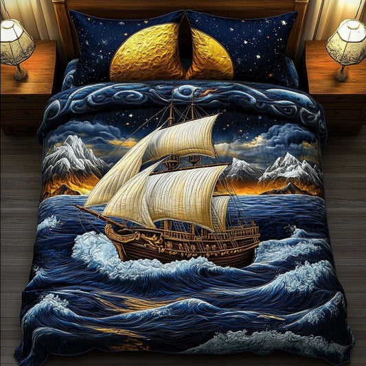 Celestial Voyage 3-Piece Quilted Bedding Set NCU0NT5607