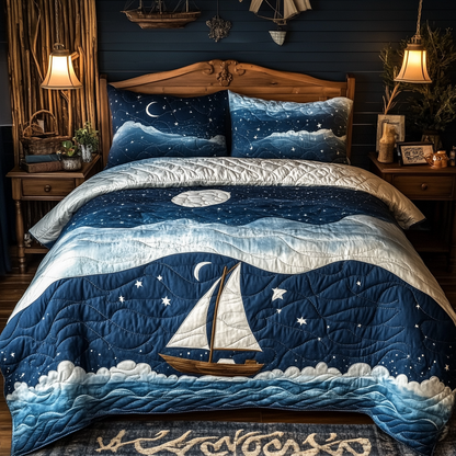 Celestial Voyage 3-Piece Quilted Bedding Set NCU0VL998