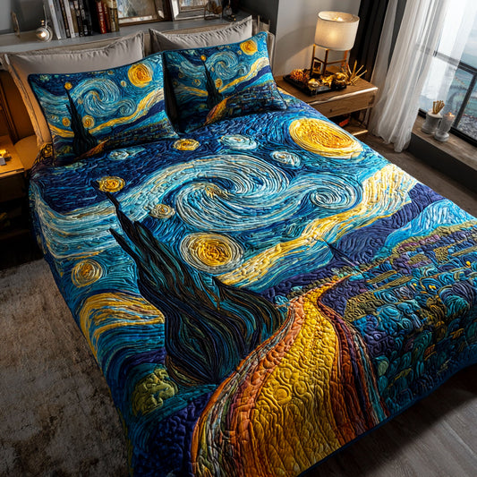 Celestial Waves 3-Piece Quilted Bedding Set NCU0TV020