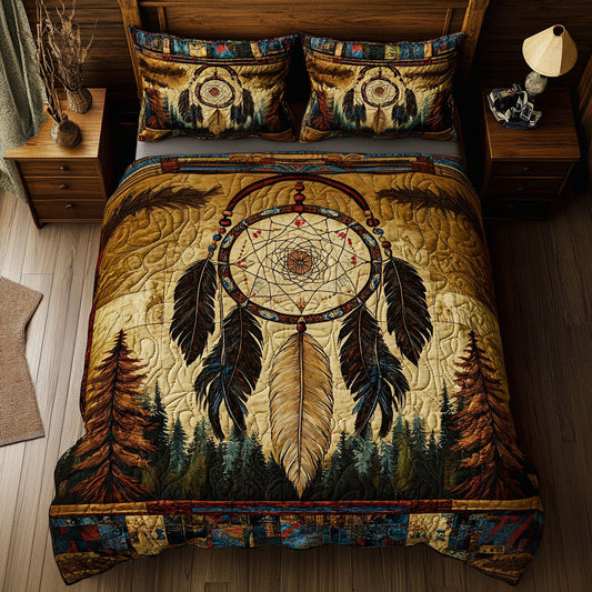Celestial Web 3-Piece Quilted Bedding Set NCU0PT7369