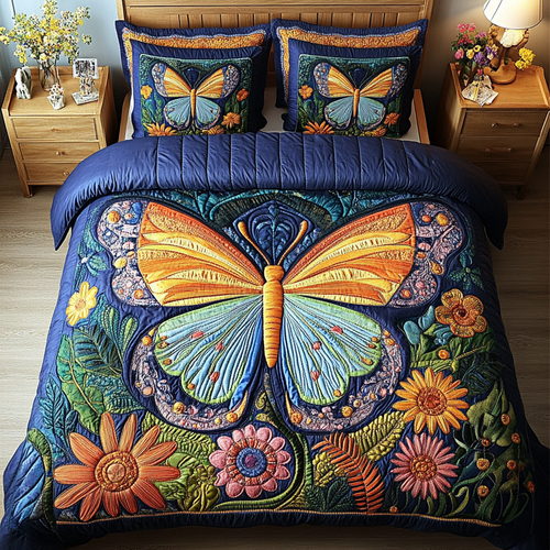 Celestial Wings 3-Piece Quilted Bedding Set NCU0VL1140