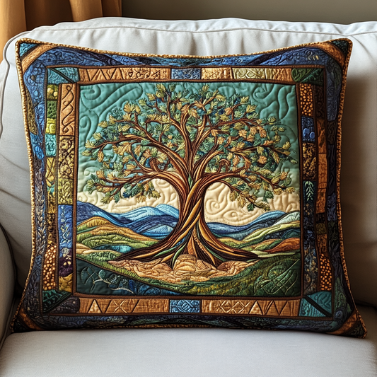 Celtic Circle Tree Quilted Pillow Case NCU0NT3267