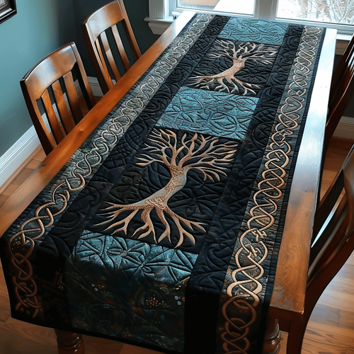 Celtic Roots Quilted Table Runner NCU0TH451