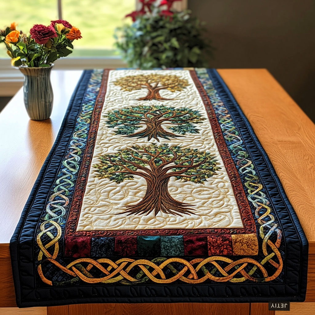 Celtic Tree Quilted Table Runner NCU0NT3010 – Vantique