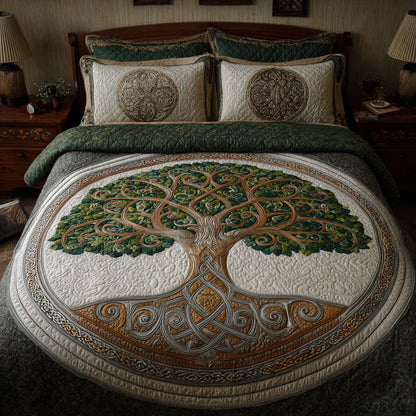 Celtic Circle 3-Piece Quilted Bedding Set NCU0VL3060