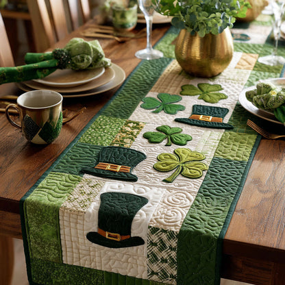 Celtic Clover Quilted Table Runner NCU0NT12037