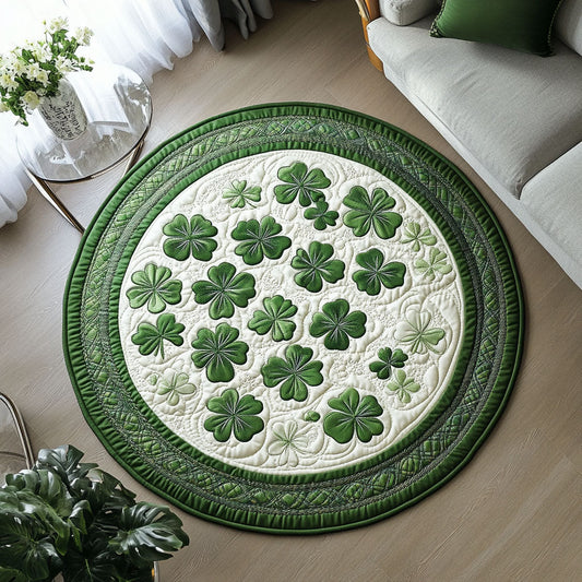 Celtic Clovers Quilted Round Mat NCU0PT3568