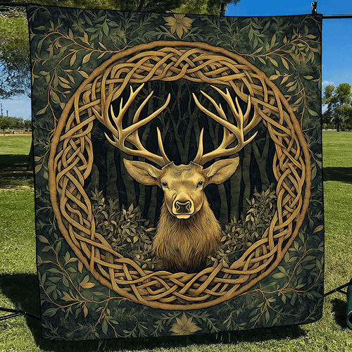 Celtic Forest Guardian Quilted Blanket NCU0TL2306