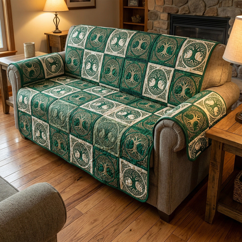 Celtic Grove Quilted Sofa Cover NCU0TV1571