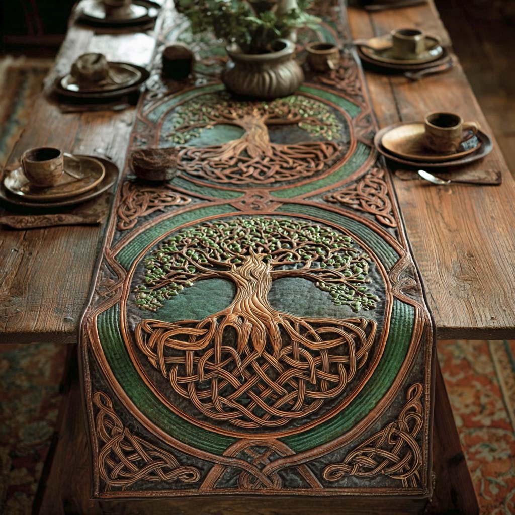 Celtic Grove Quilted Table Runner NCU0XD1103