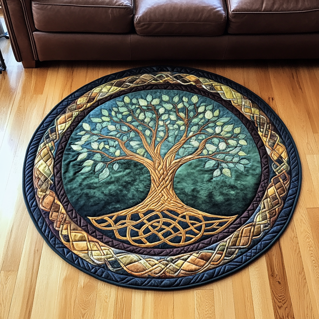 Celtic Harmony Quilted Round Mat NCU0NT3463 – Vantique