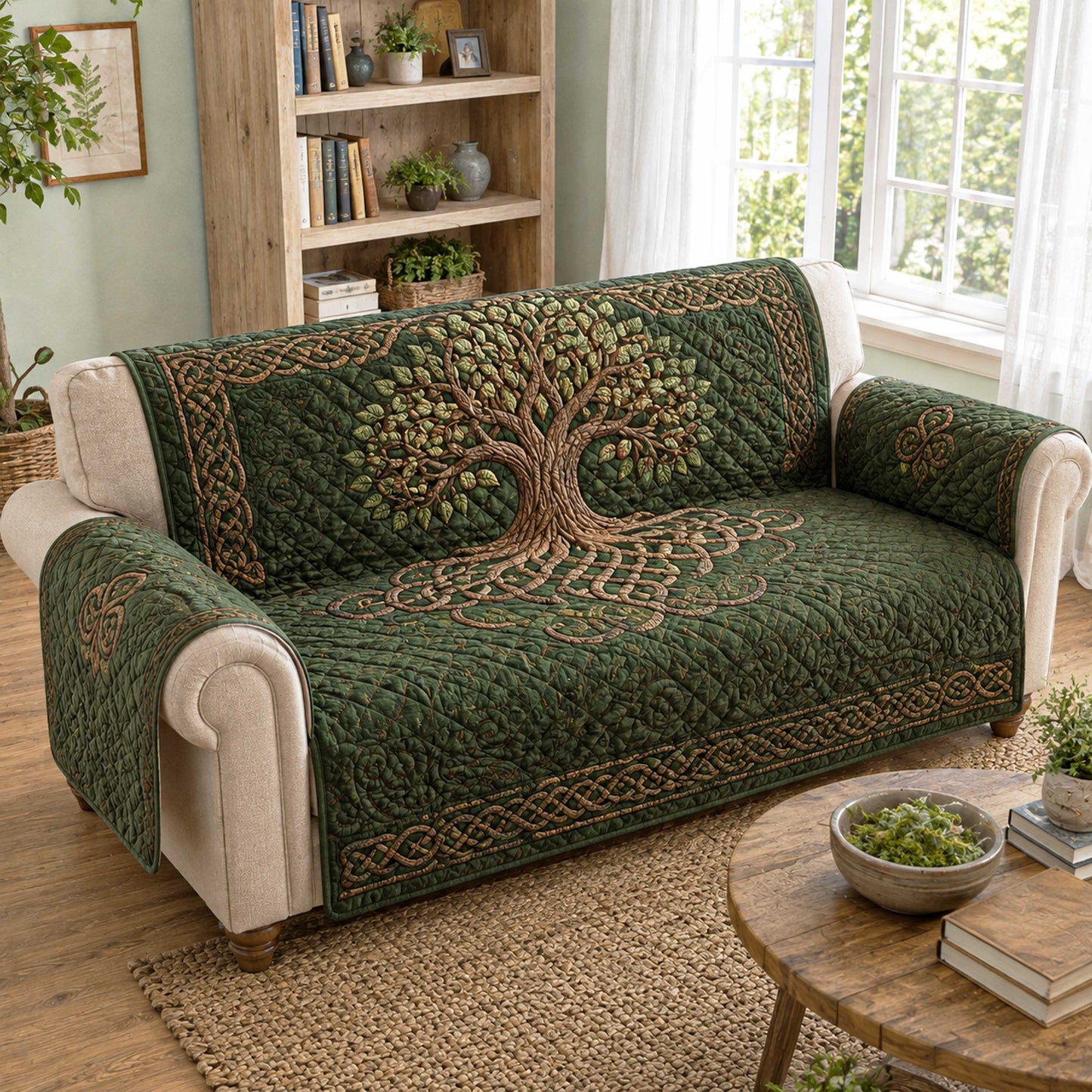 Celtic Harmony Quilted Sofa Cover NCU0TD3175