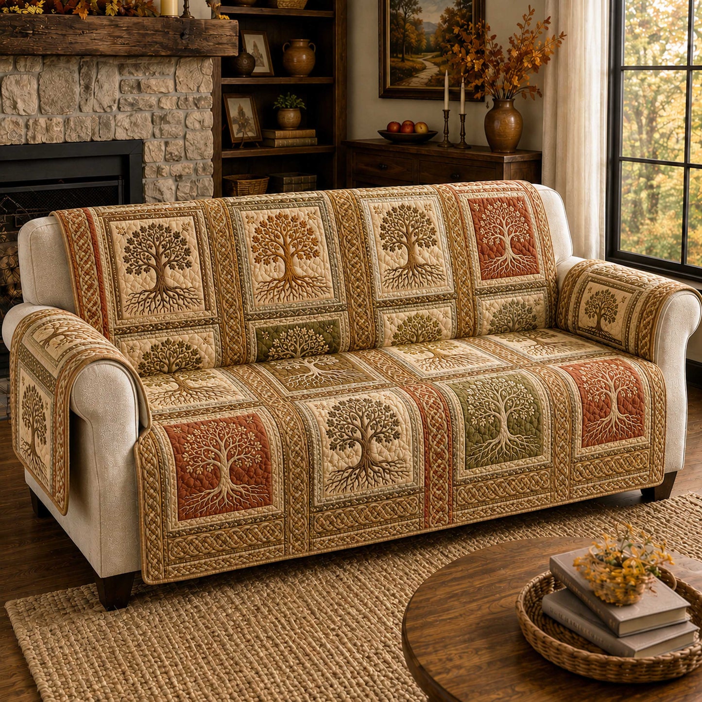 Celtic Heritage Quilted Sofa Cover NCU0TD3163