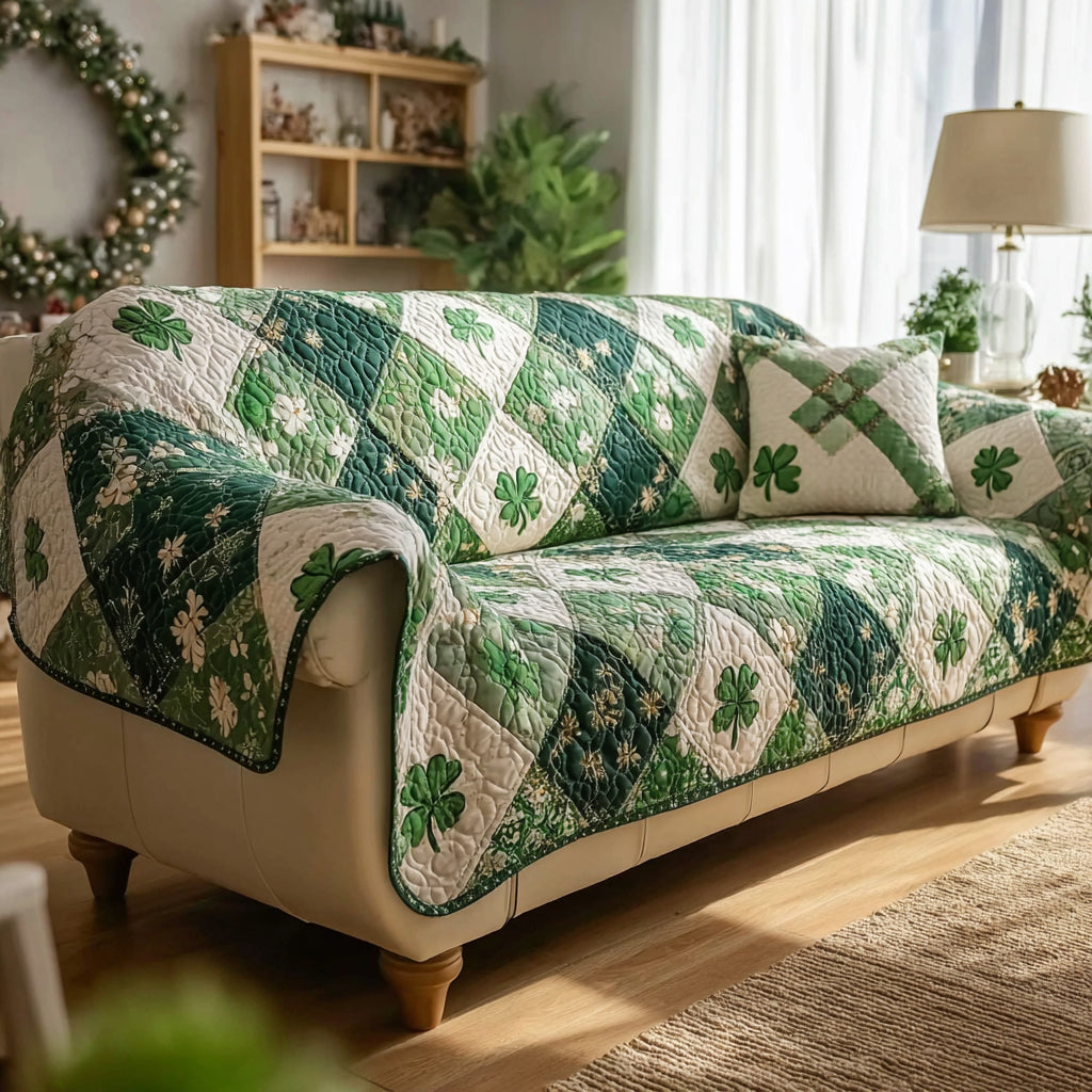 Celtic Morning Dew Quilted Sofa Cover NCU0HH1640