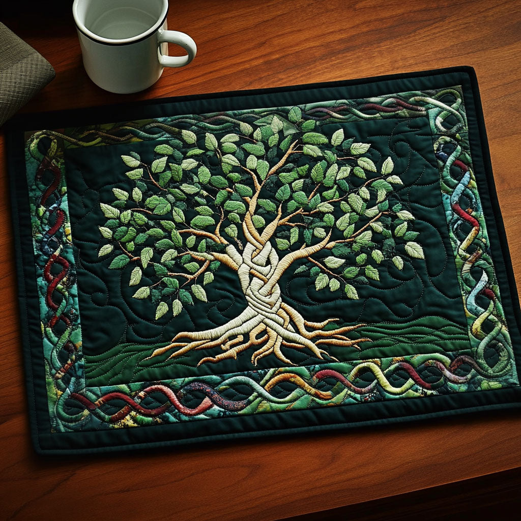 Celtic Roots Tree Quilted Placemat NCU0NT3036