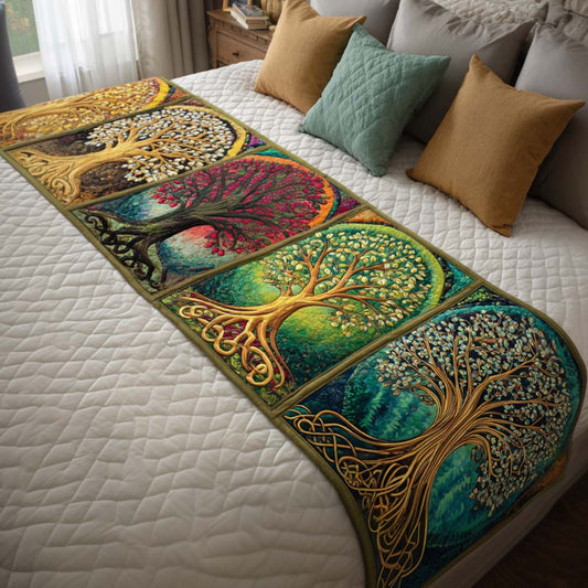 Celtic Seasons Quilted Bed Runner NCU0NT8576
